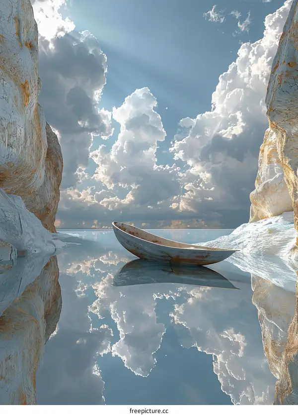 Peaceful Serenity of a Tranquil Sky Reflection