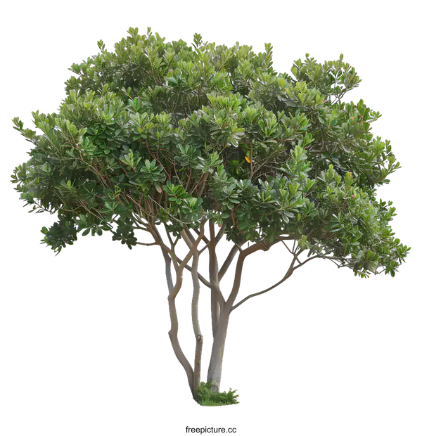 [Transparent Background PNG]Green Tree Isolated on White Background