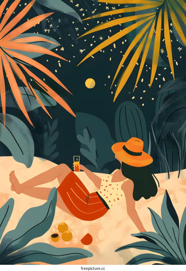 Relaxing Under the Night Sky