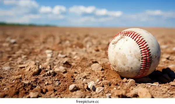 Baseball on Infield Dirt