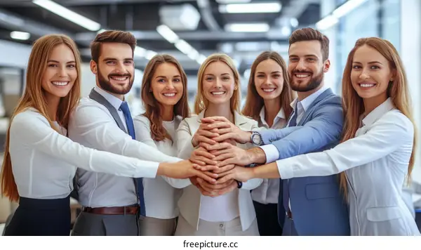 Teamwork Makes the Dream Work Successful Business Team