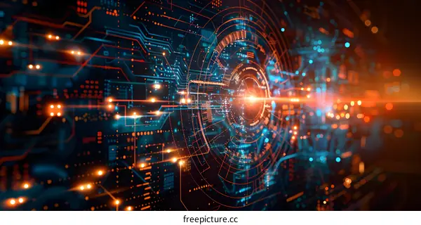 Futuristic Technology Circuit Board