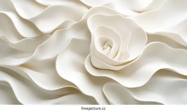 Abstract White Floral Design Pattern