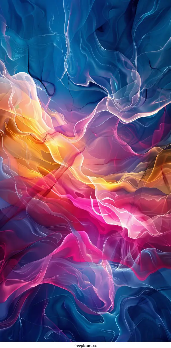 Abstract Swirling Liquid Artwork with Vibrant Colors
