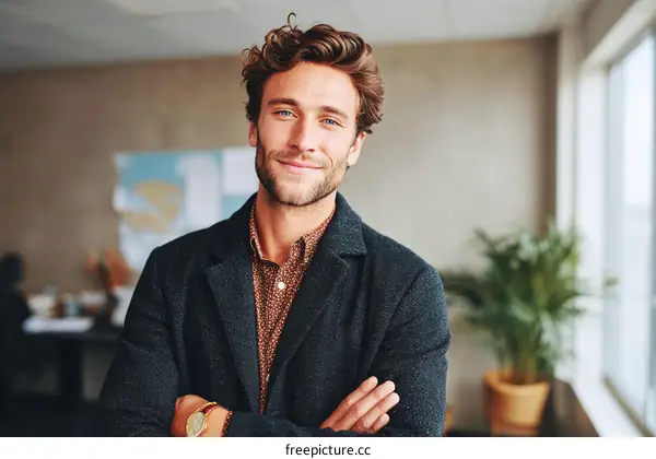 Confident Business Professional in Modern Office