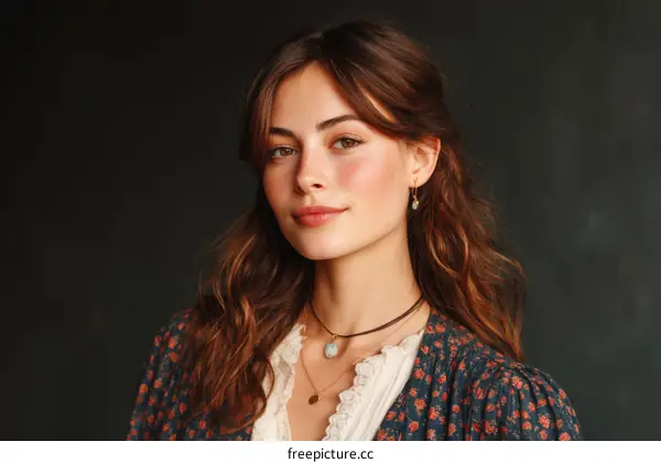 Close-up Portrait of a Woman with a Soft Expression
