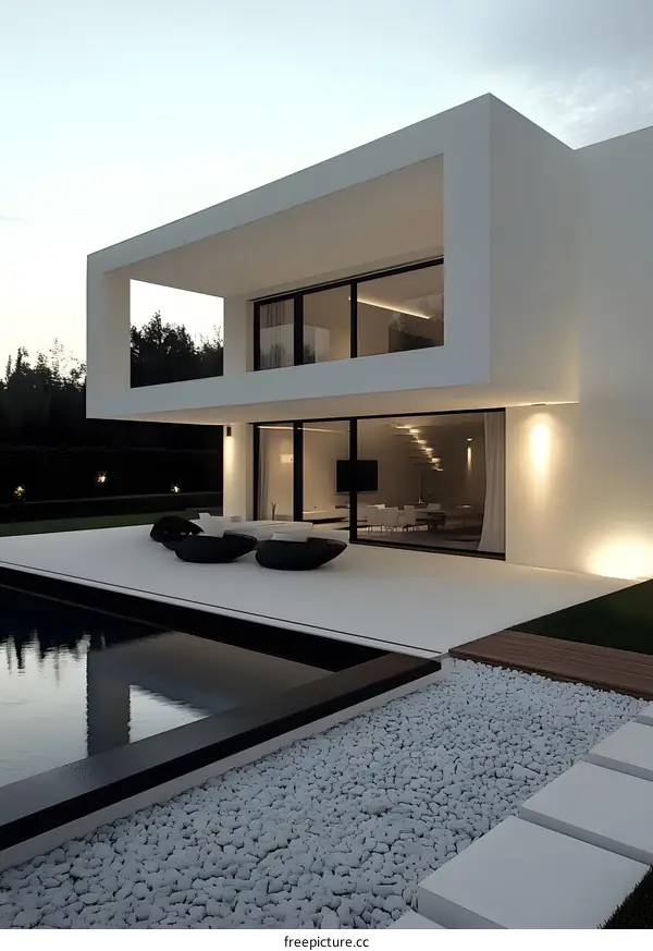 Modern Minimalist Home With Pool and Patio