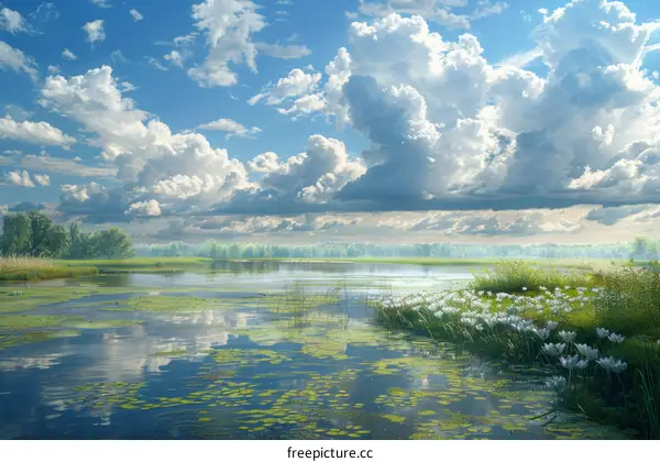 Serene Lake at the Countryside