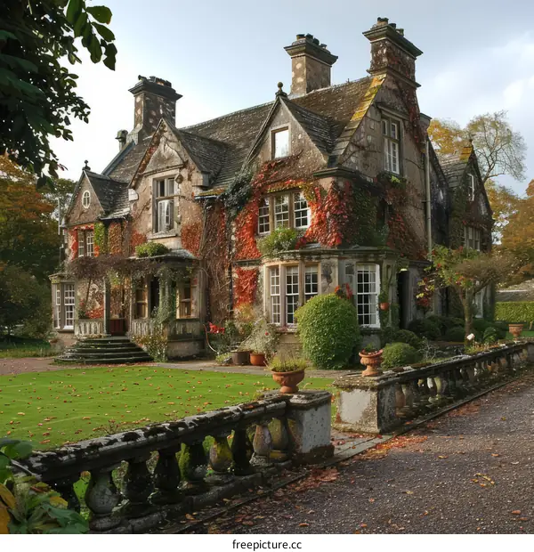 An Autumn Day at a Scottish Manor