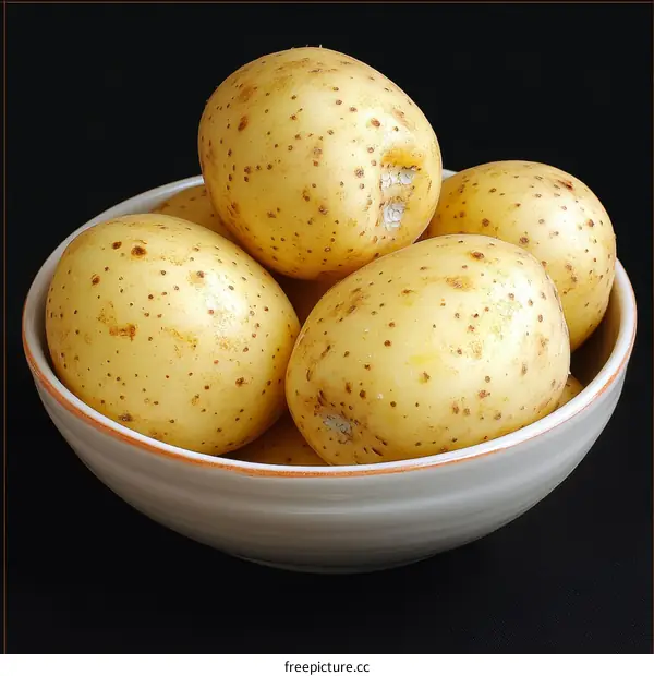 Fresh Potatoes in a Bowl