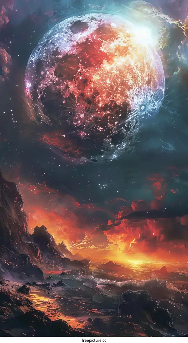 Burning Planet Digital Art