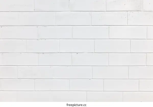 White Brick Wall Texture Background