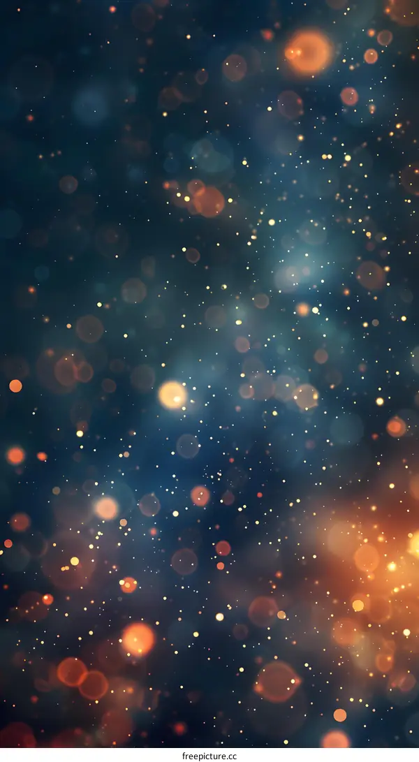 Colorful lights闪烁 in the night sky