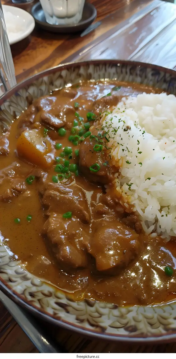 Japanese curry with rice