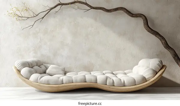 Modern Minimalist Wooden Reclining Lounger