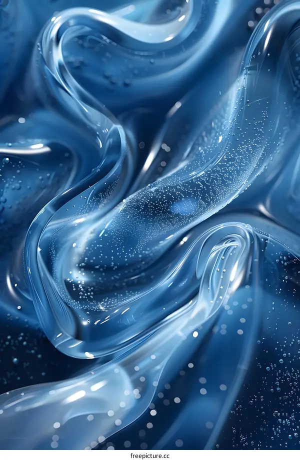 Blue Abstract Liquid Background