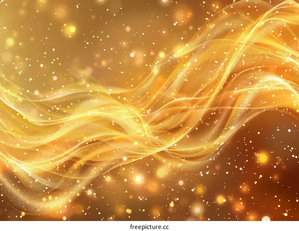 Cascading Golden Waves with Glimmering Particles