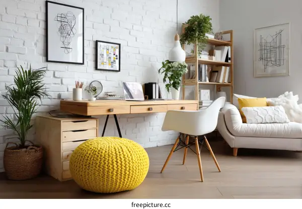 Modern Home Office with Stylish Decor