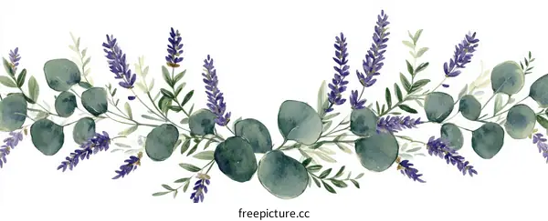 Floral Arrangement of Lavender and Eucalyptus