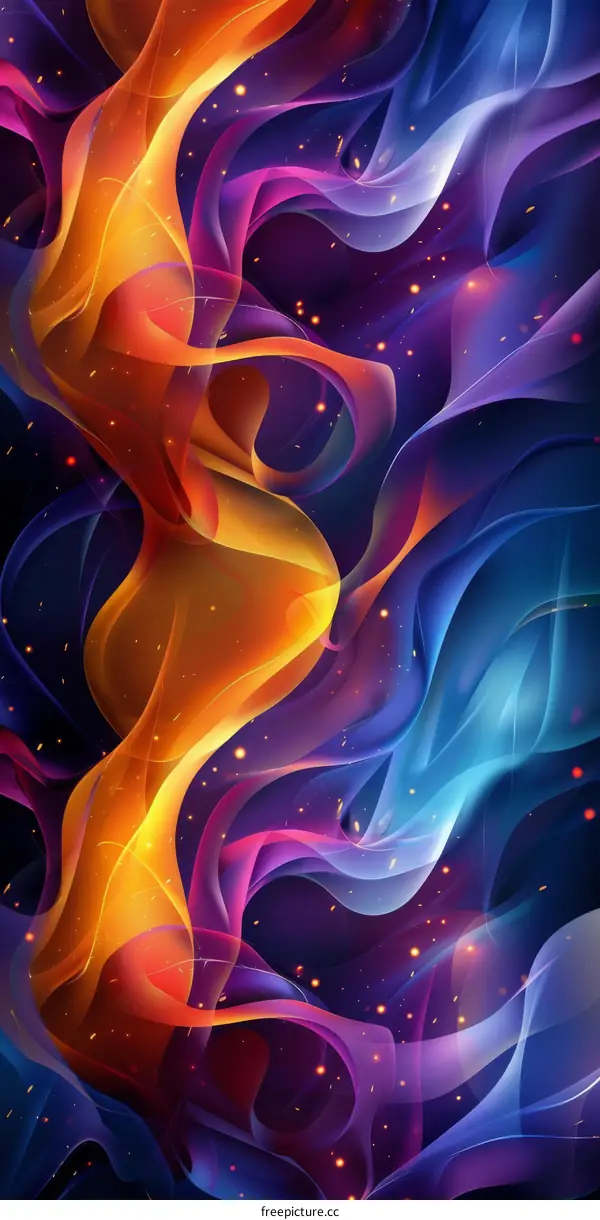 Abstract Colorful Flowing Forms