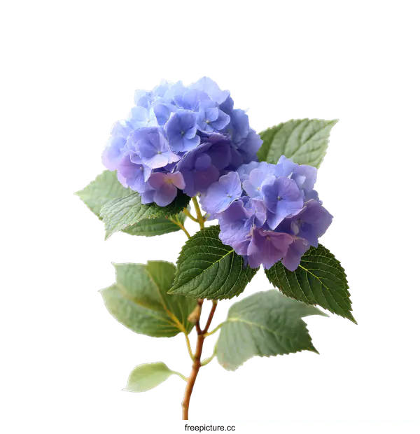 [Transparent Background PNG]Beautiful Light Purple Hydrangea Flowers Close-up