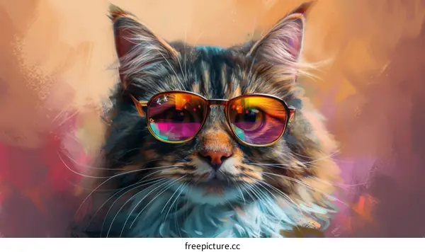 A cool cat wearing sunglasses