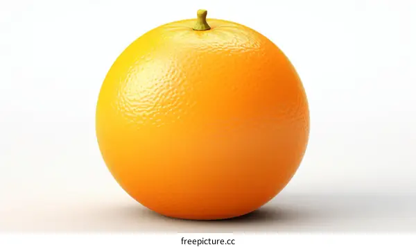 3D rendering of a single orange