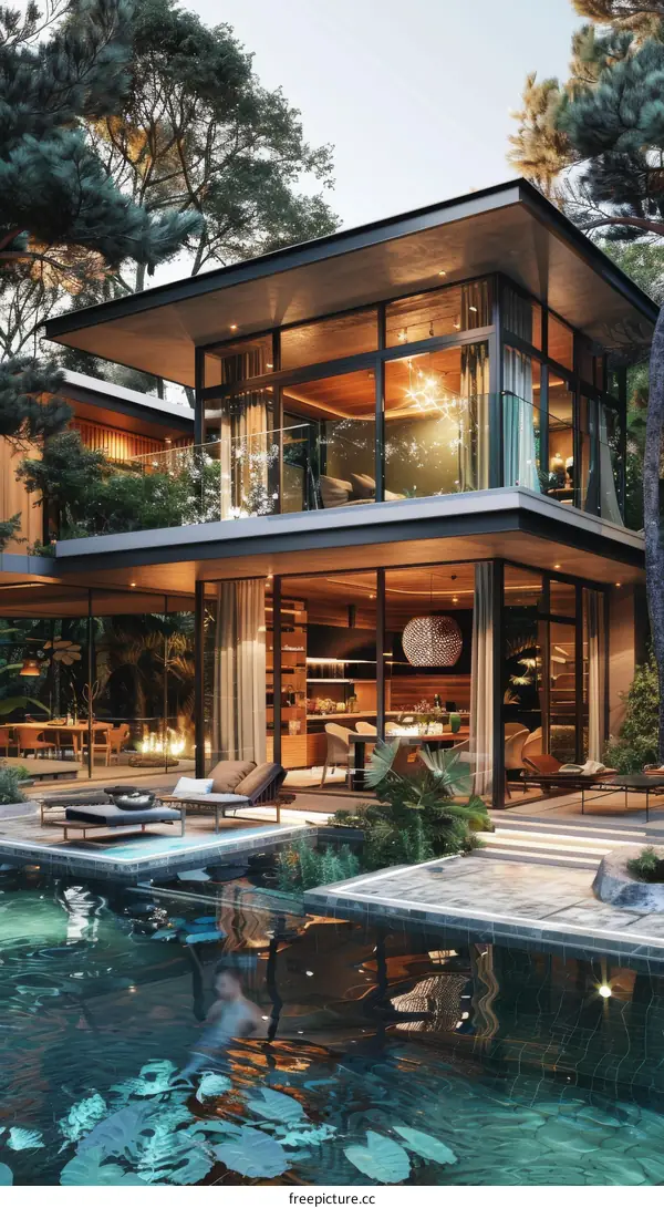 Modern Tropical Luxury Villa with Swimming Pool