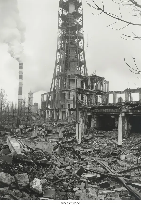 Ruins of a destroyed city