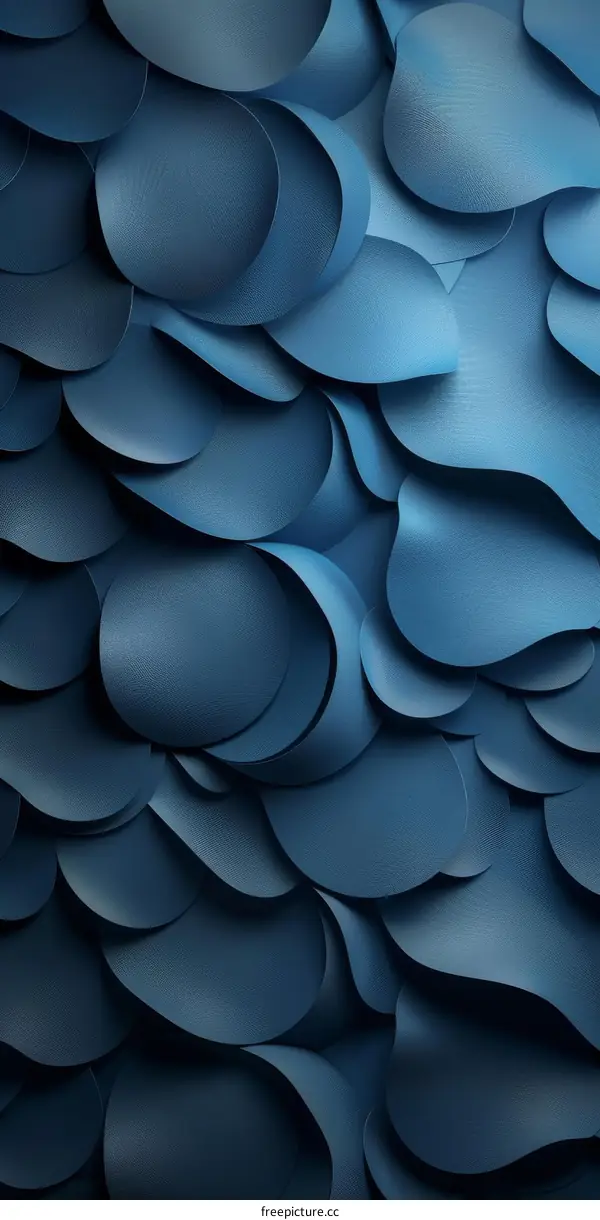 Blue Abstract 3D Petals