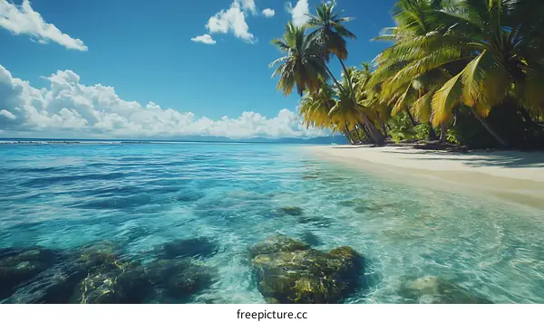 Tropical Island Beach Paradise Scenery