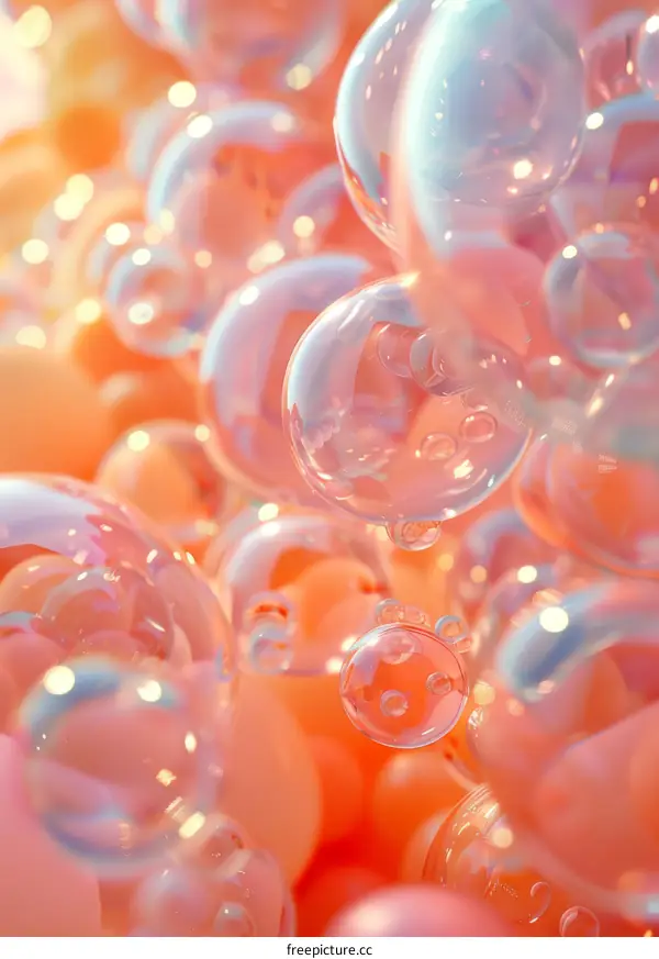 Colorful soap bubbles