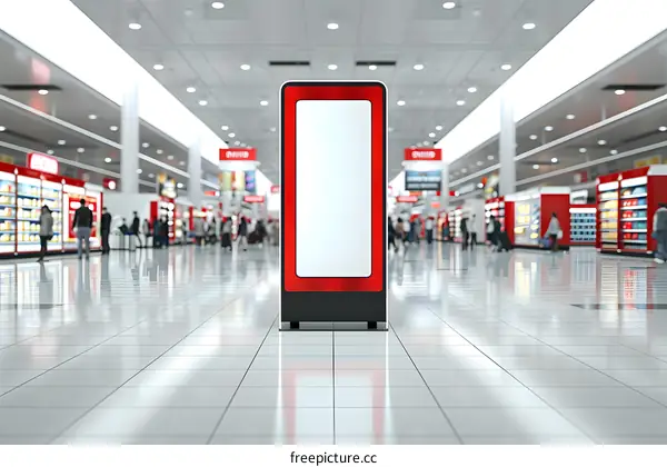 Blank Advertisement Billboard in a Shopping Mall