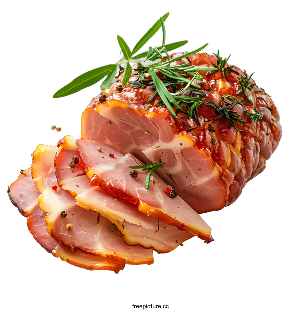 [Transparent Background PNG]Roasted Pork Loin with Rosemary
