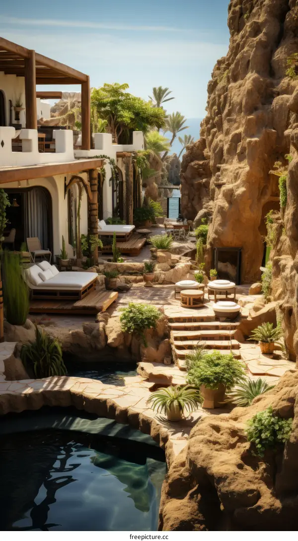 Cliffside resort with private pools and stunning ocean views