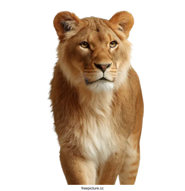 [Transparent Background PNG]Closeup Portrait of a Lioness