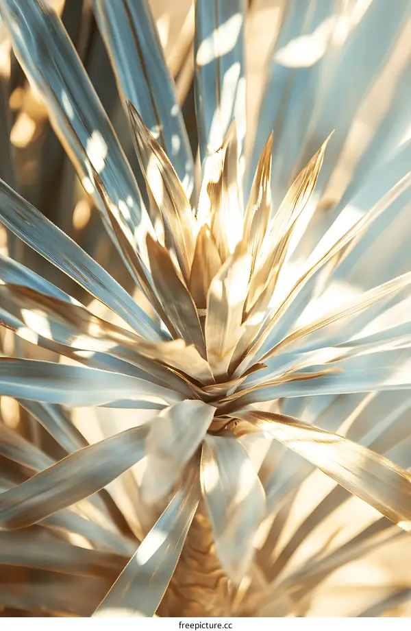 Close Up of a Golden Plant Leaves