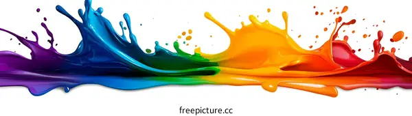 Colorful Paint Splatter Abstract Art