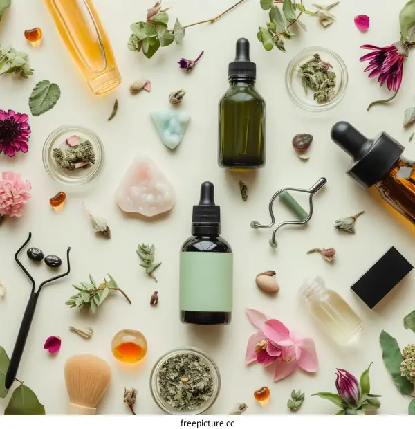 Natural skincare products with botanical ingredients