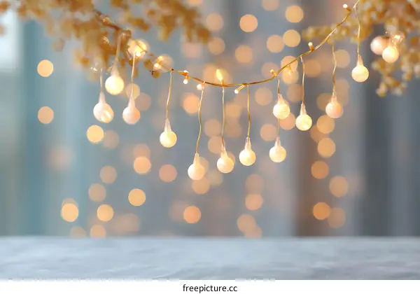 Warm and Cozy Christmas Lights Background