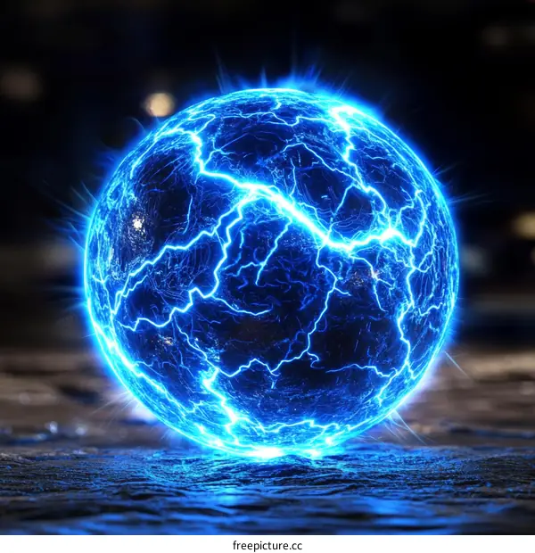 Electric Sphere of Energy Abstract Art