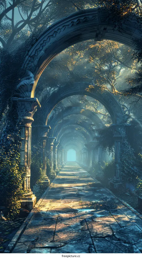 Mystical Stone Archway in a Lost Land