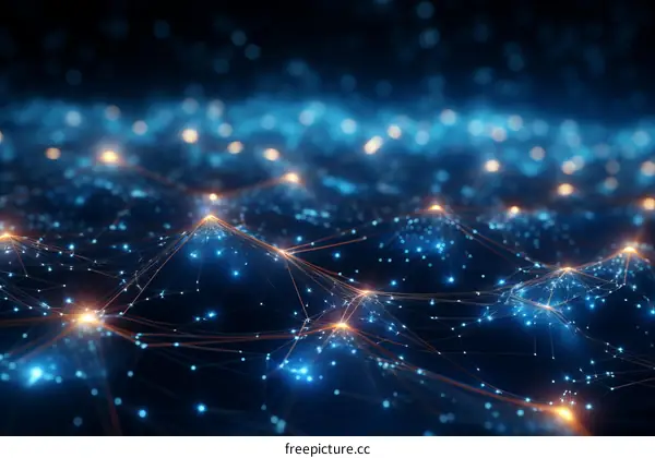 Abstract Glowing Plexus Network Background