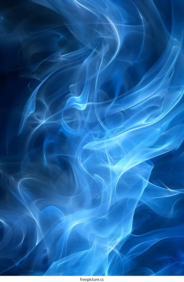 Blue abstract fractal smoke background