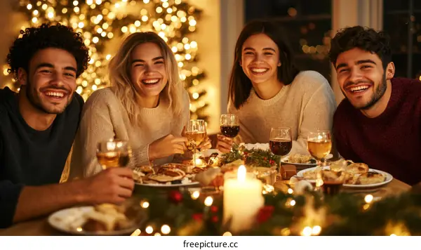 Christmas Dinner with Friends and Family