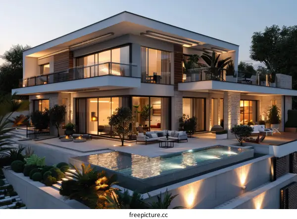 Luxurious Modern Villa with Pool and Garden