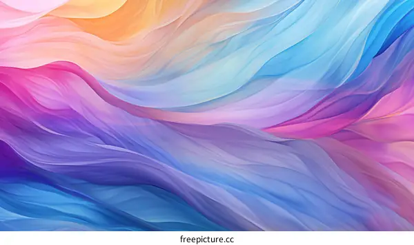 Colorful Wavy Gradient Silk Fabric