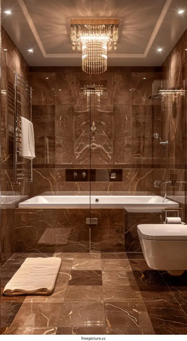 Luxurious marble bathroom