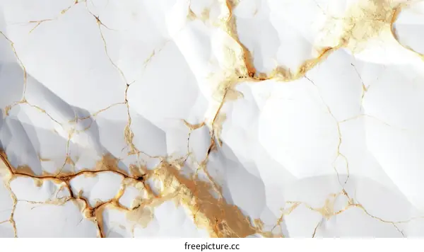 White and gold marble texture background