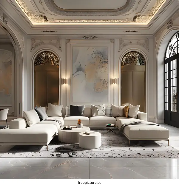 Living room of luxury house